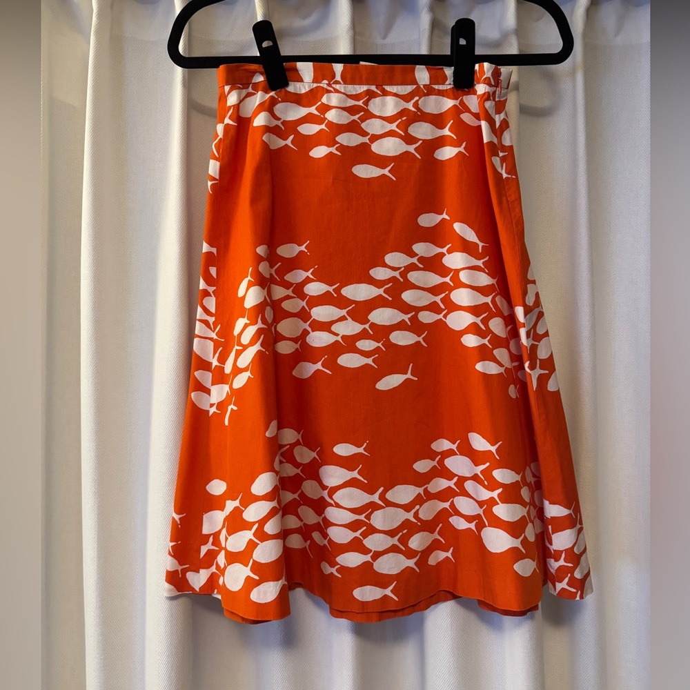 RARE Vintage J Crew School of Fish Skirt 0